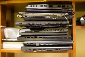 Stack of Old Laptops