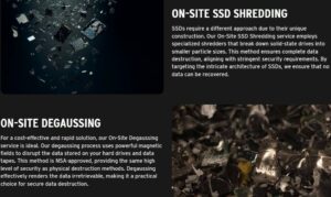 ONSITE DATA SECURITY FOR SHREDDING AND DEGAUSSING